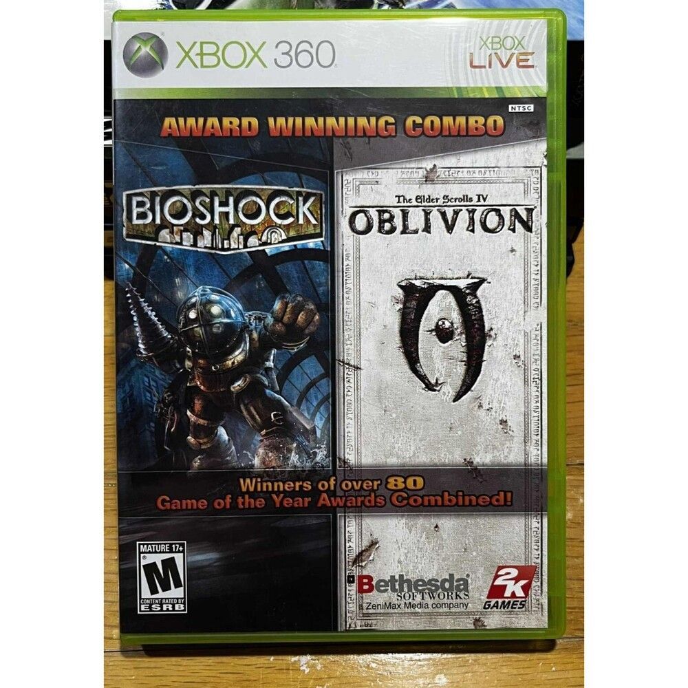 BIOSHOCK/THE ELDER SCROLLS IV: OBLIVION Bundle (Xbox 360, 2007) Missing Manual